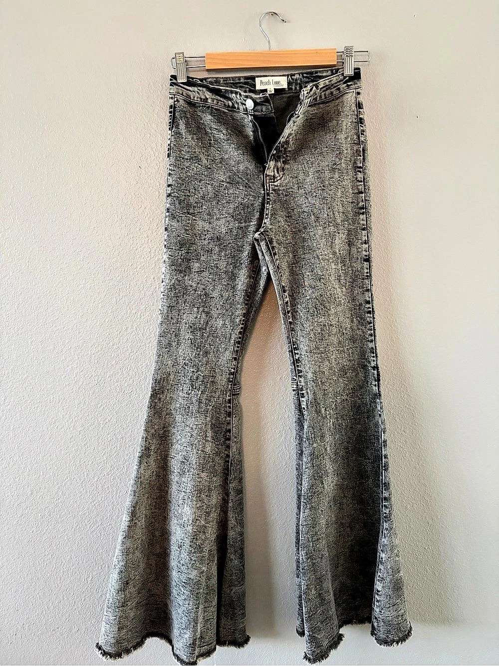 Peach Love Gray/black  Flare Jeans